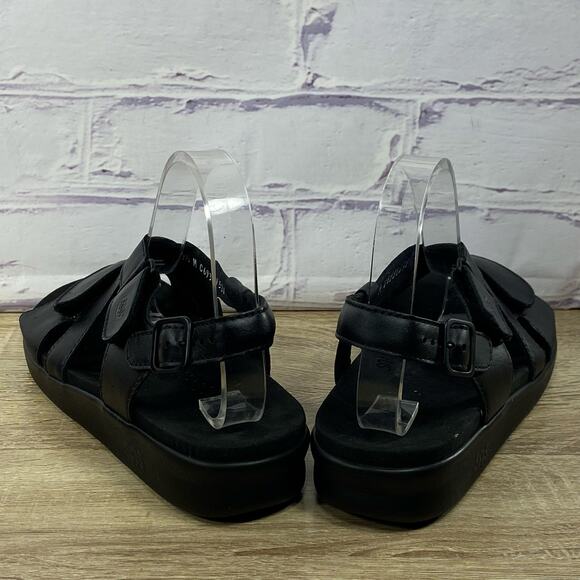 SAS Huggy Cross Strap Sandals Women's Size 9.5 M Black Slingback Comfort Walking - Picture 4 of 8